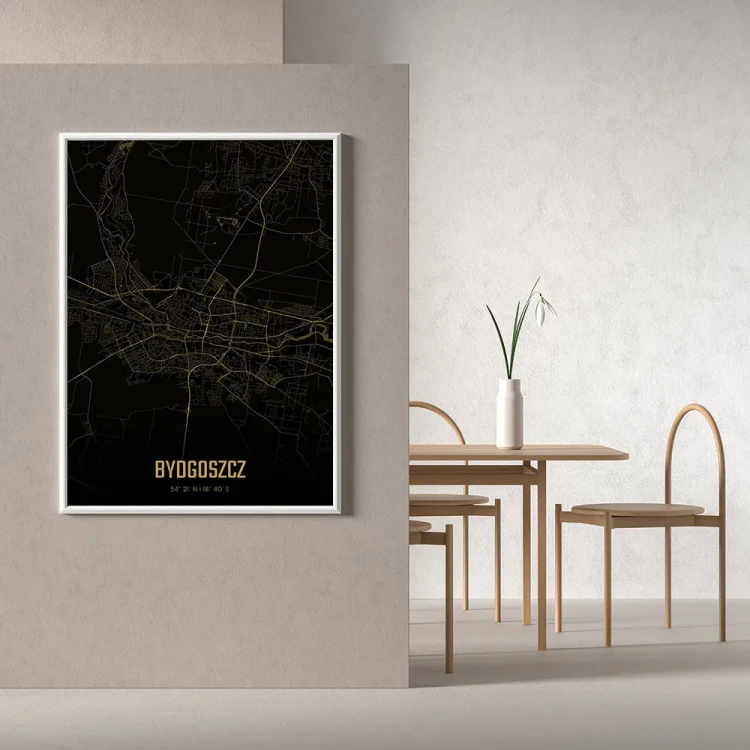 Plakat Bydgoszcz amber night mockup