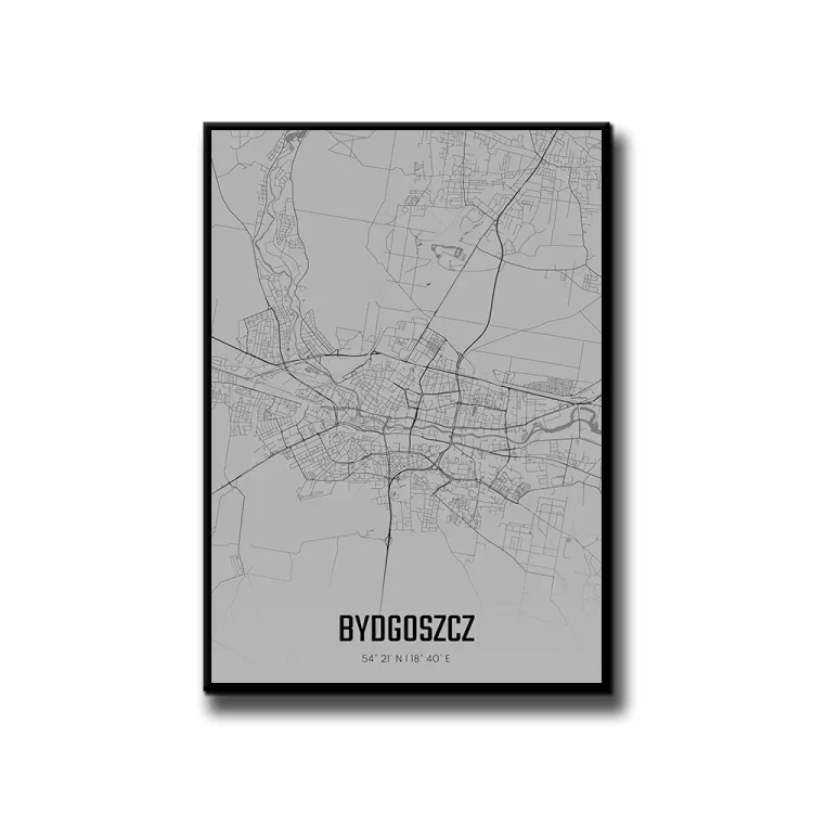 Plakat Bydgoszcz fog białe tło