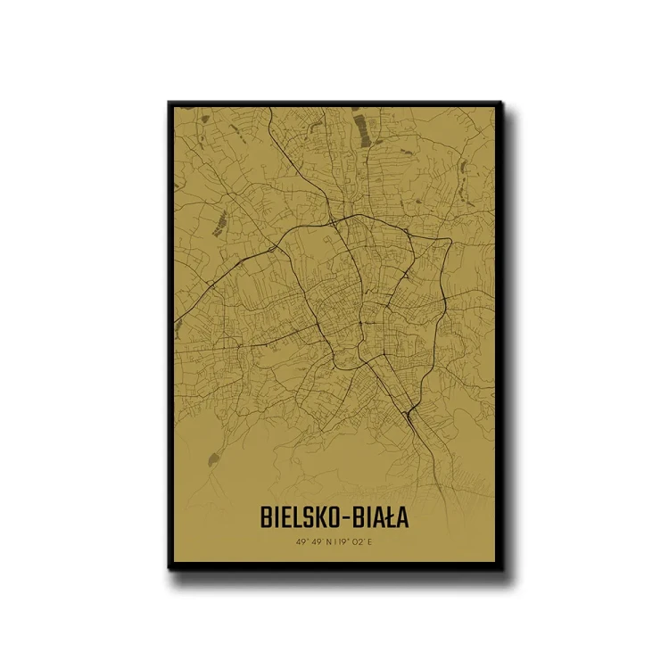Plakat Bielsko Biała amber białe tło