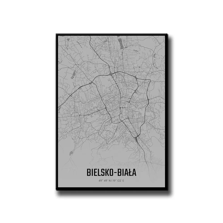 Plakat Bielsko Biała fog białe tło