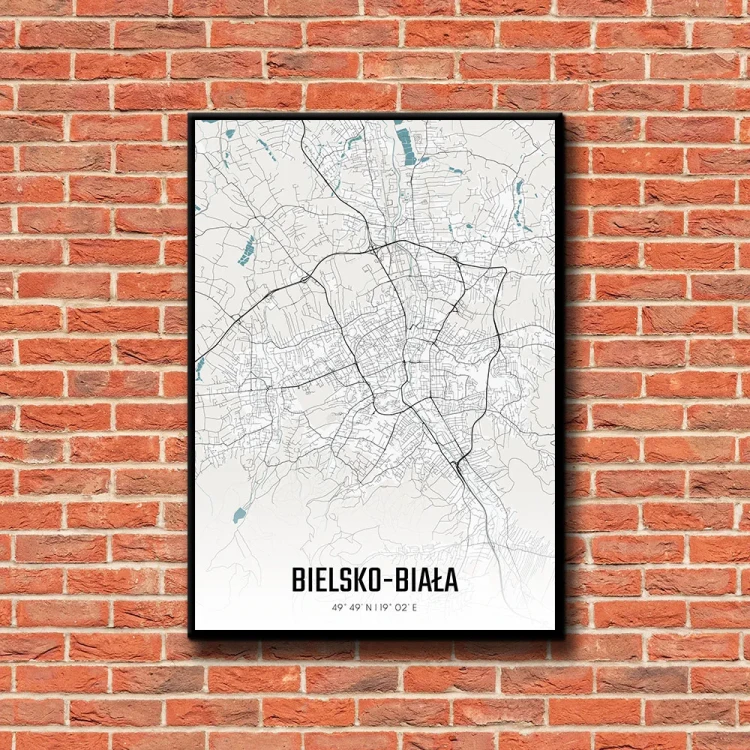 Plakat Bielsko Biała day tło ściana czerwone cegły
