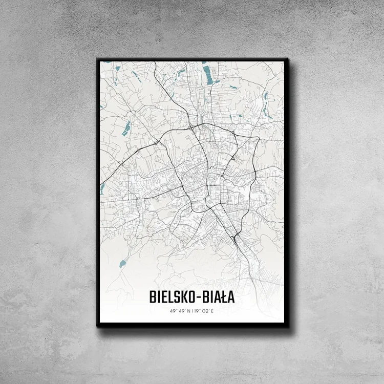 Plakat Bielsko Biała day tło ściana szary beton