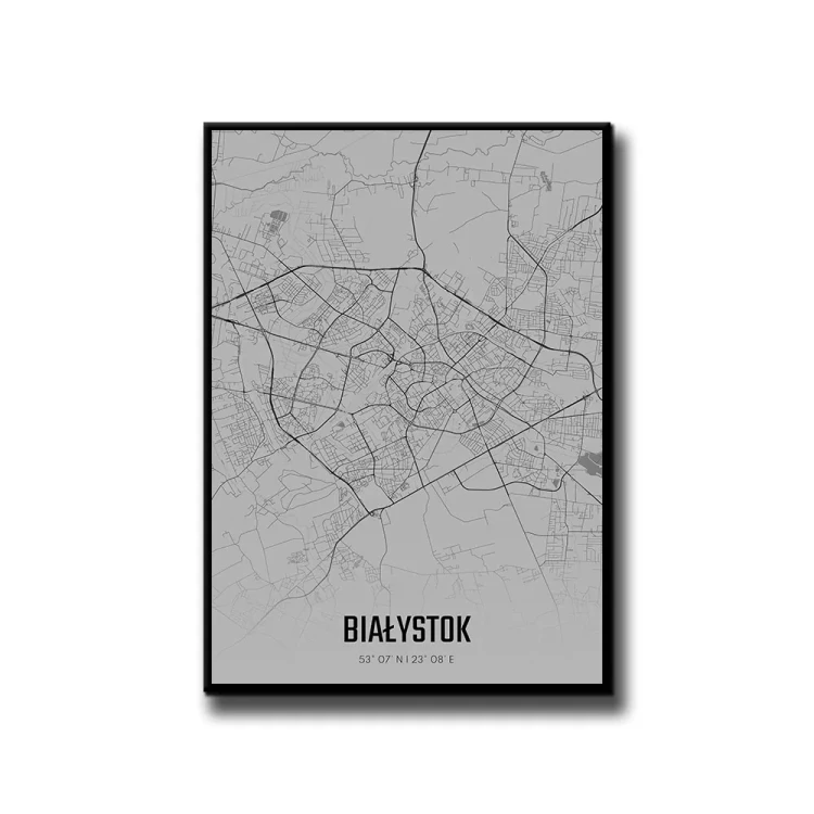 Plakat Białystok fog białe tło