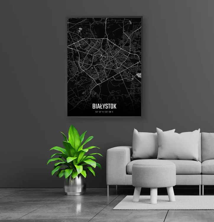 Plakat Białystok night mockup