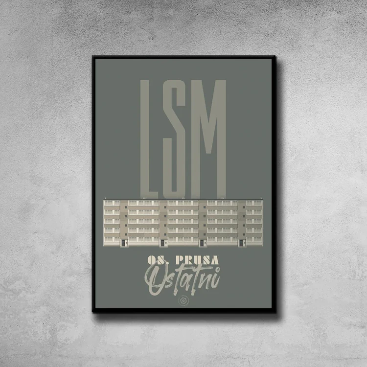 Plakat LSM Ostatni tło ściana szary beton