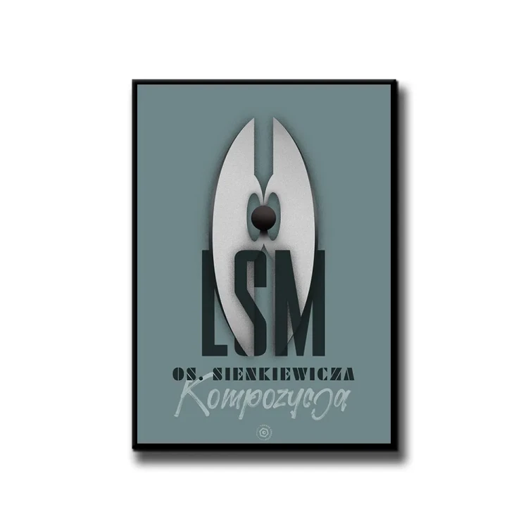 Plakat LSM Kompozycja białe tło