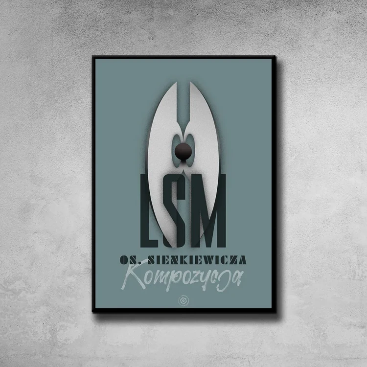 Plakat LSM Kompozycja tło ściana szary beton