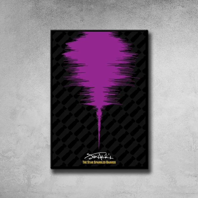 Plakat Hendrix tło ściana szary beton