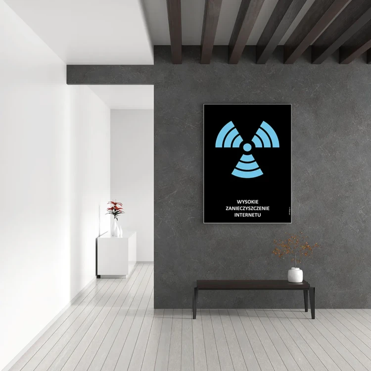 Plakat Wysokie Zanieczyszczenie Internetu mockup