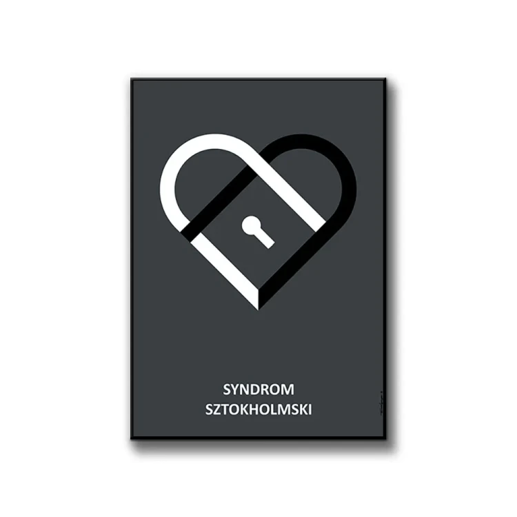 Plakat Syndrom Sztokholmski białe tło