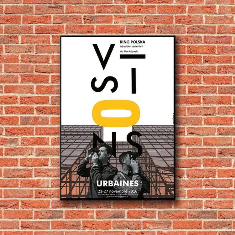 Plakat Vizions Urbaines tło ściana czerwone cegły