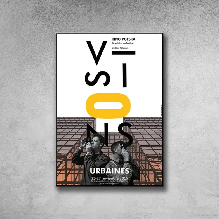 Plakat Vizions Urbaines tło ściana szary beton