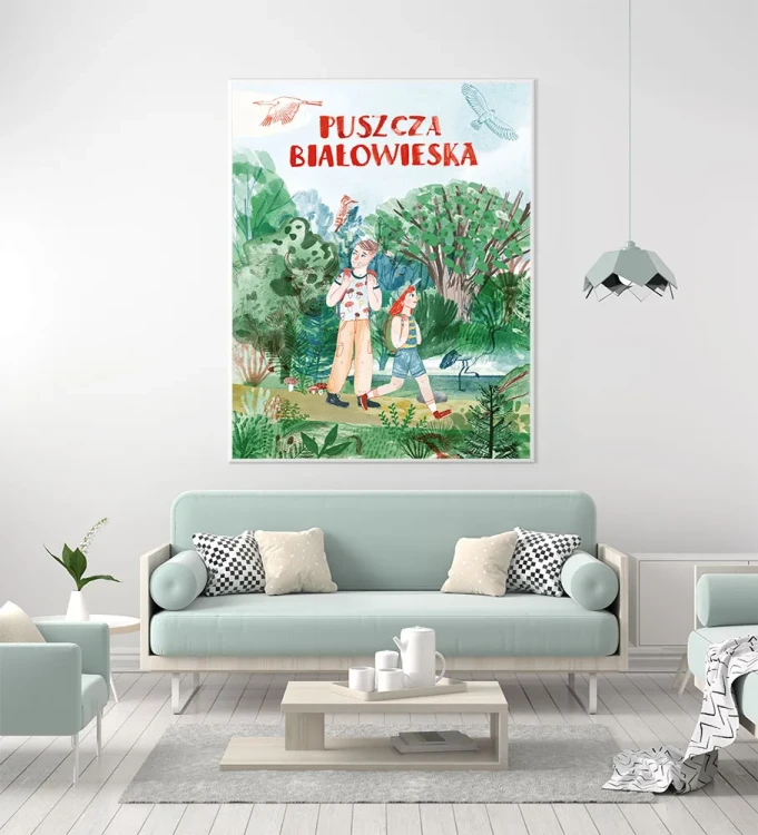 Plakat Puszcza Białowieska mockup