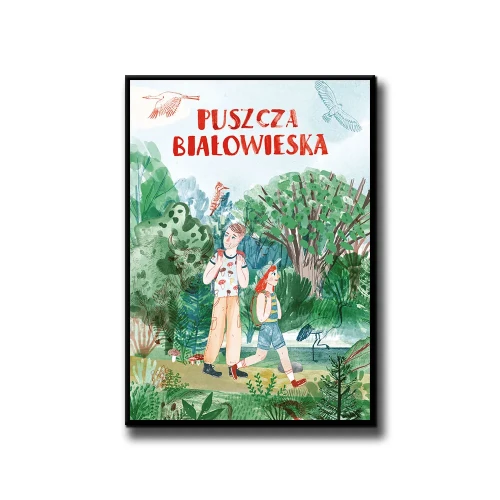 Plakat Puszcza Białowieska białe tło