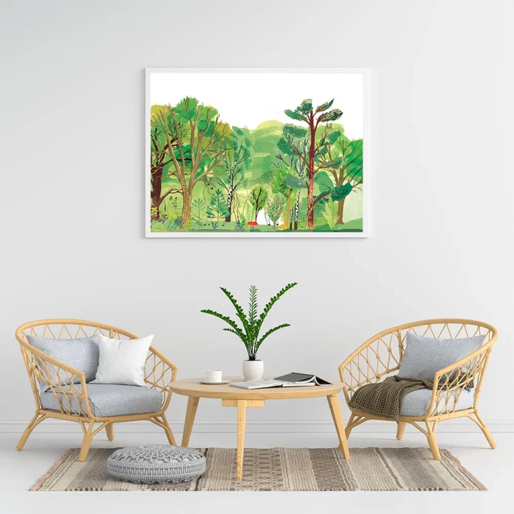 Plakat Las mockup