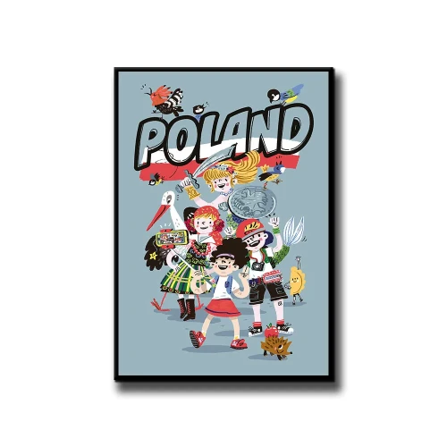 Plakat Poland białe tło