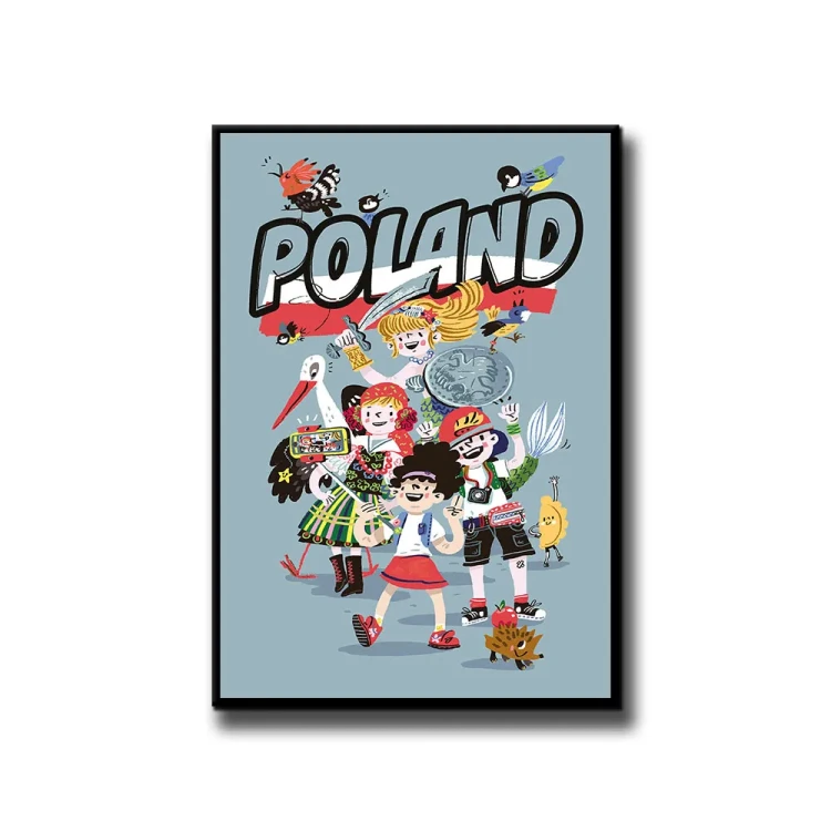 Plakat Poland białe tło