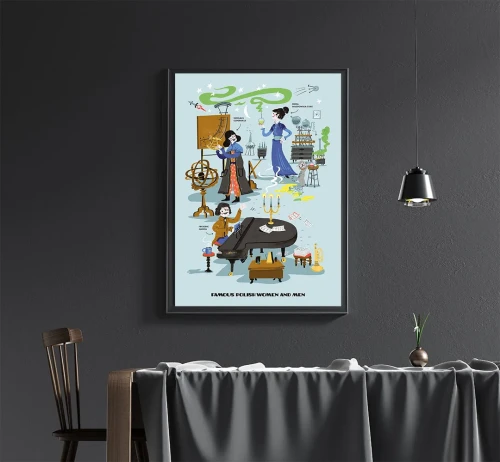 Plakat Famous Polish Women and Men mockup