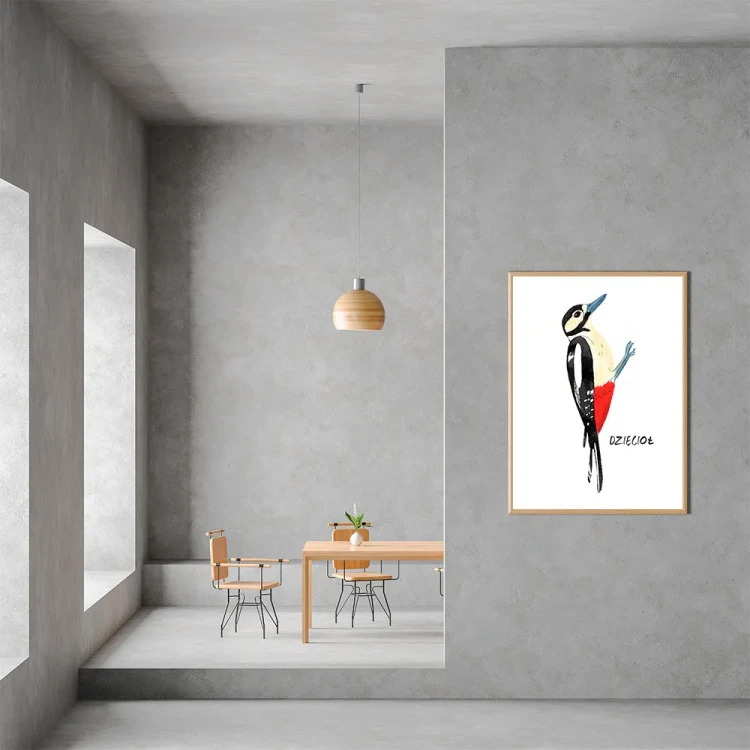 Plakat Dzięcioł mockup