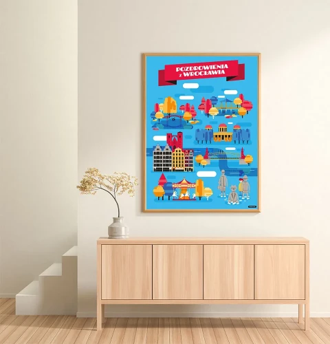 Plakat Pozdrowienia z Wrocławia mockup