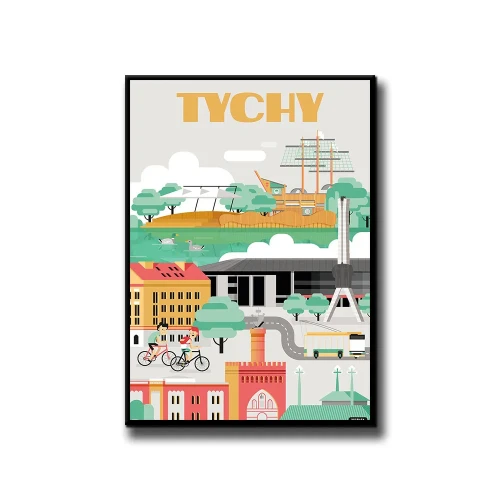 Plakat Tychy białe tło