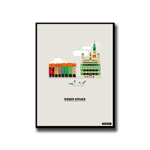Plakat Stary Rynek białe tło