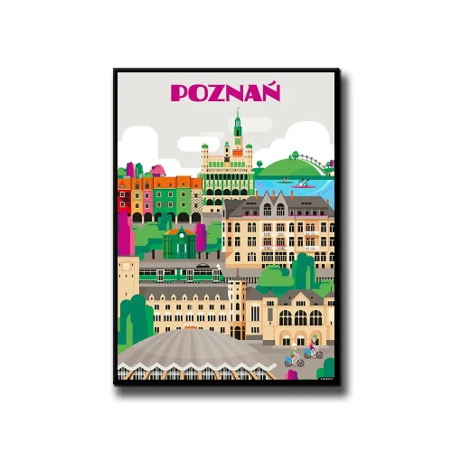 Plakat Poznań białe tło