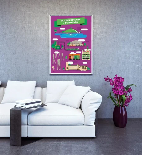 Plakat Pozdrowienia z Poznania mockup