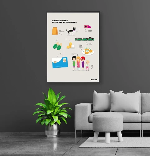 Plakat Ilustrowany Słownik Poznaniaka mockup