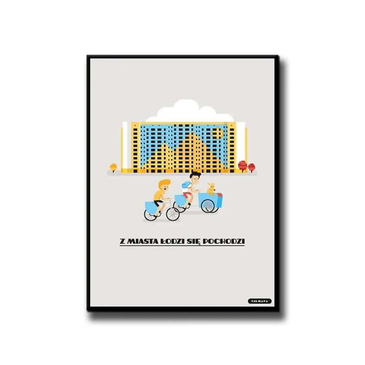 Plakat Z Miasta Łodzi się Pochodzi białe tło