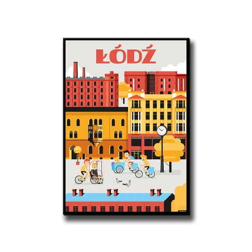 Plakat Łódź białe tło