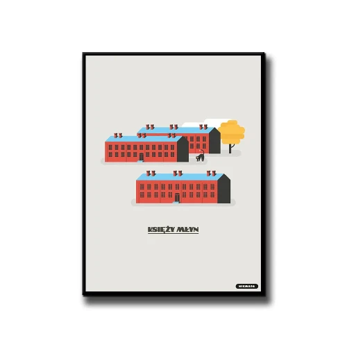 Plakat Księży Młyn białe tło