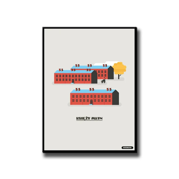 Plakat Księży Młyn białe tło