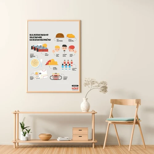 Plakat Ilustrowany Słownik Łodzianizmów mockup