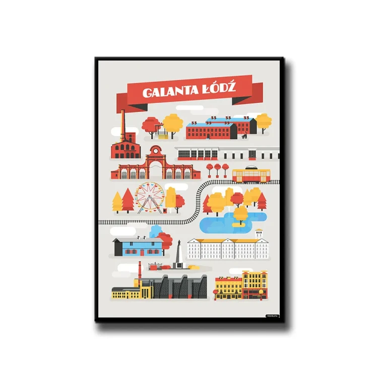 Plakat Galanta Łódź białe tło
