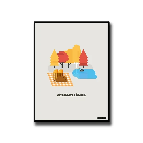 Plakat Angielka i Żulik białe tło