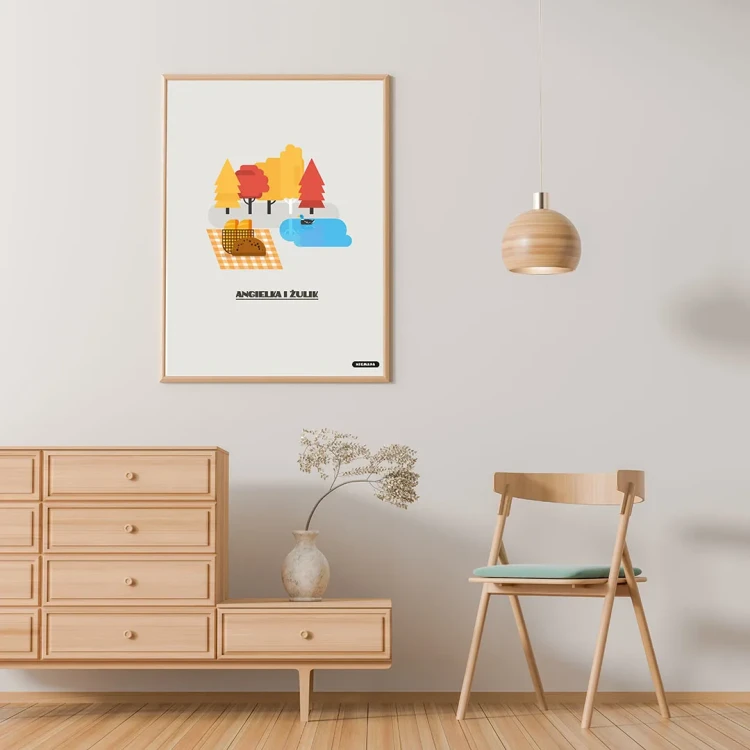 Plakat Angielka i Żulik mockup