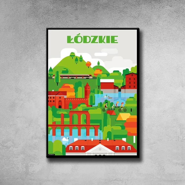 Plakat Łódzkie tło ściana szary beton