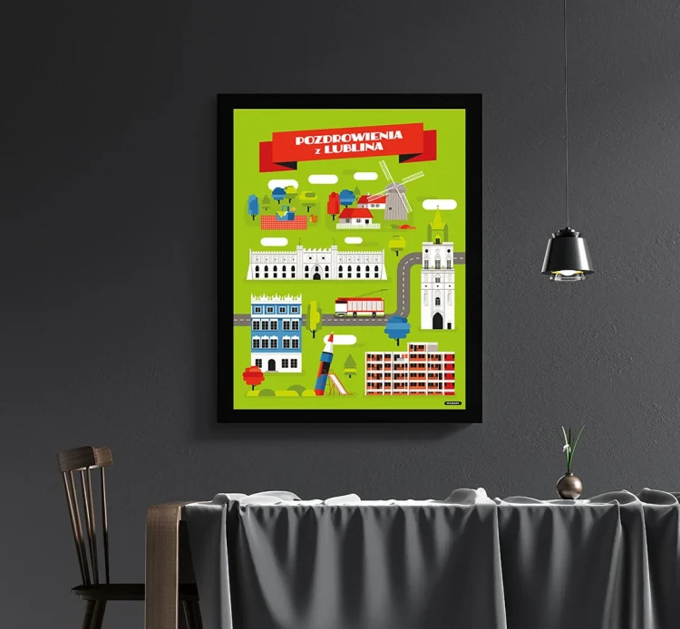 Plakat Pozdrowienia z Lublina mockup
