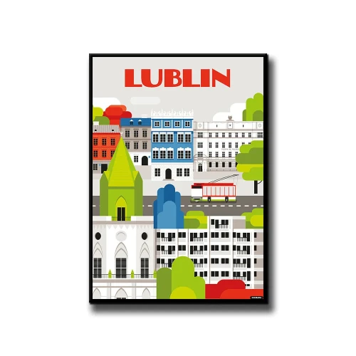 Plakat Lublin białe tło