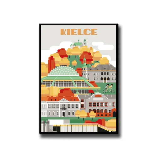 Plakat Kielce białe tło