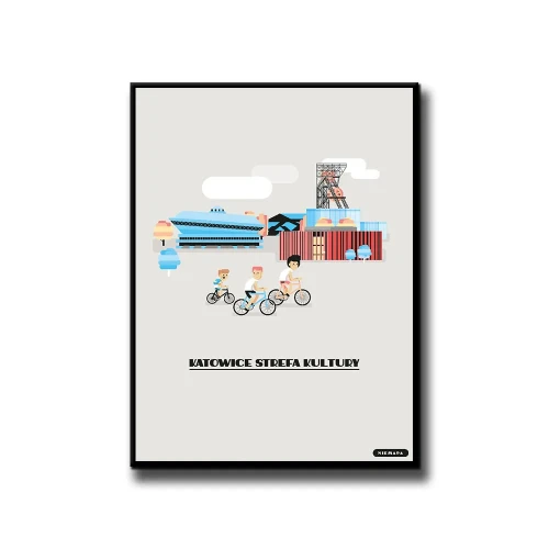 Plakat Katowice Strefa Kultury białe tło