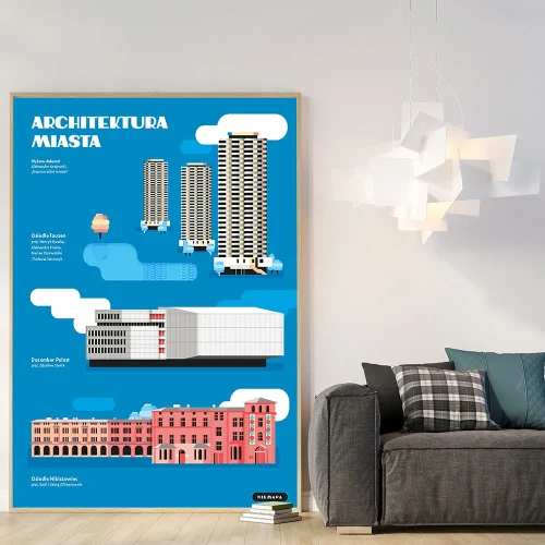 Plakat Architektura Miasta Katowice mockup