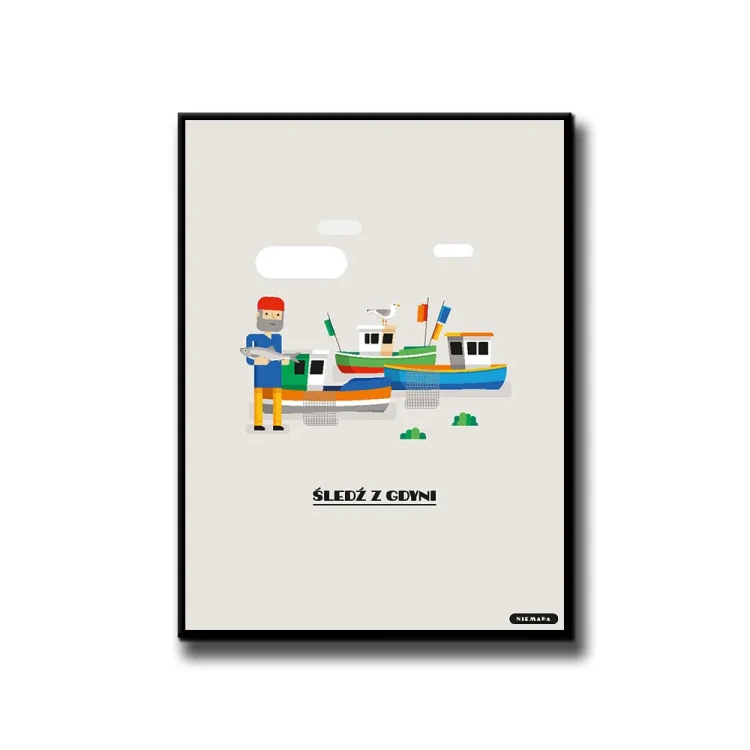 Plakat Śledz z Gdyni białe tło