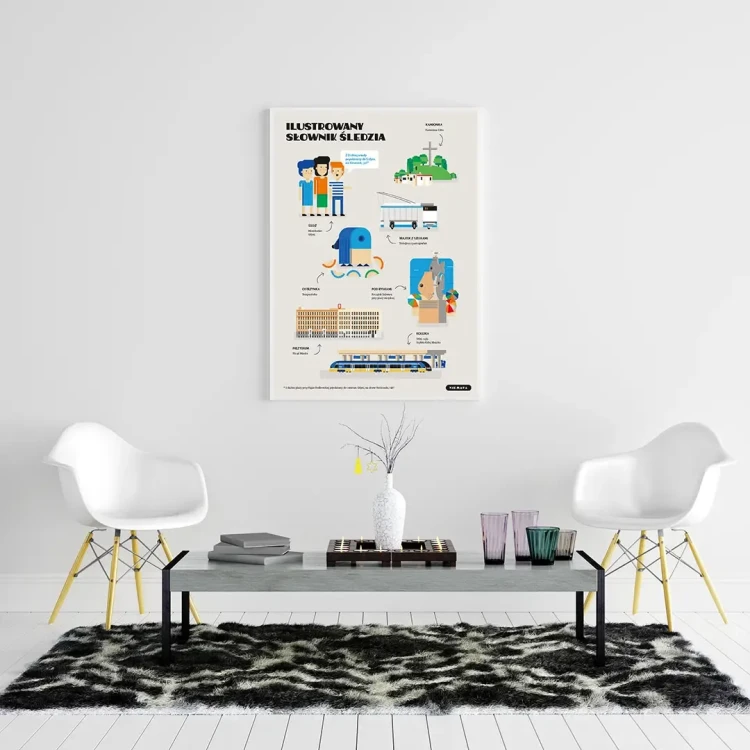 Plakat Ilustrowany Słownik Śledzia mockup