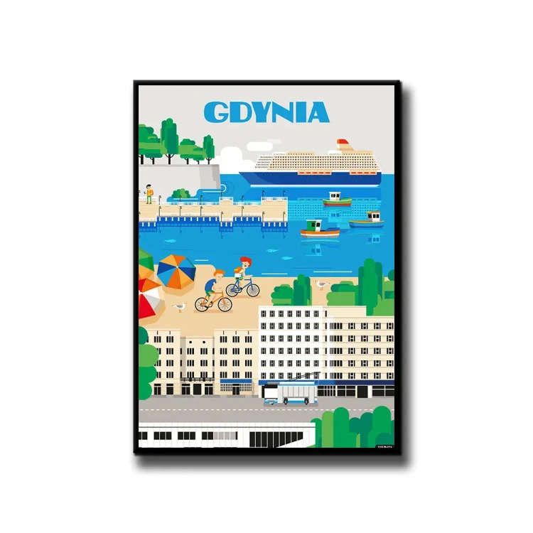 Plakat Gdynia białe tło