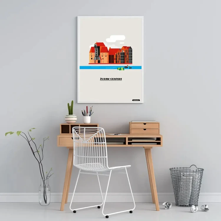 Plakat Żuraw Gdański mockup