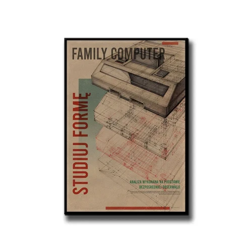 Plakat Family Computer białe tło