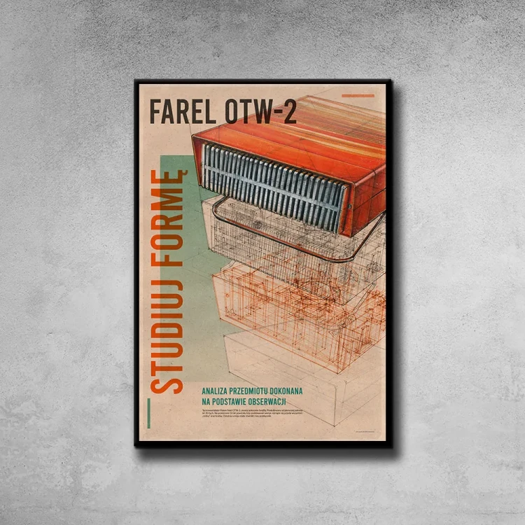Plakat FAREL OTW2 tło ściana szary beton