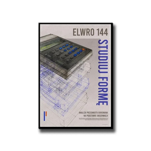 Plakat Kalkulator ELWRO 144 białe tło